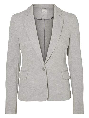 VERO MODA VMJULIA LS BLAZER DNM NOOS, Chaqueta de traje Mujer, Gris (Light Grey Melange), 34