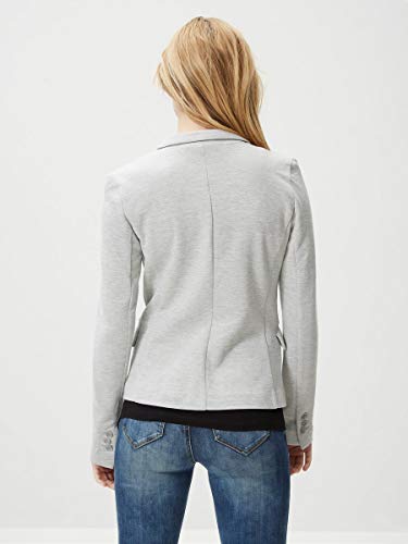 VERO MODA VMJULIA LS BLAZER DNM NOOS, Chaqueta de traje Mujer, Gris (Light Grey Melange), 34