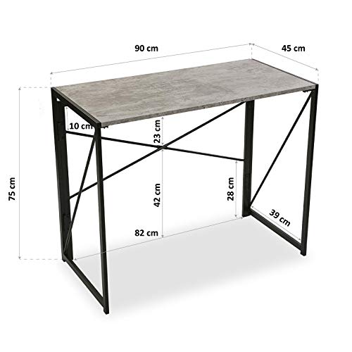 Versa Mesa Escritorio Ordenador despacho Plegable Jack 74 x 45 x 90 cm