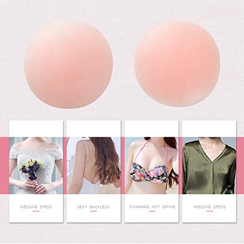 VicSec Pack de 3 Pares Pezoneras Reutilizables, Tapa de Pezones Silicona con Forma de Redonda Elegible Adhesiva Cubierta de Tetas Invisible