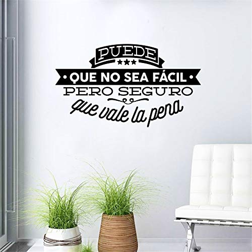 Vinilos decorativos de pared España Citas famosas Frases inspiradoras Tatuajes de pared Pegatinas Decoración de la sala de estar Pegatinas de pared para decoración del hogar A9 70x40cm