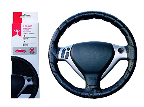 Vip - Funda de volante para coche, modelo CLÁSSICA TURISMO, Cubre volante de coche, color negro.