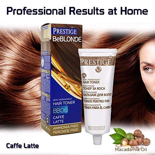 Vip's Prestige BeBlonde Tinte Semi Permanente, Cafe Latte BB06, Sin Amoniaco Sin Peroxide