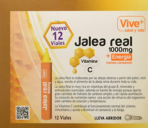 Vive+ Jalea Real para Adultos - 3 Paquetes de 12 Unidades