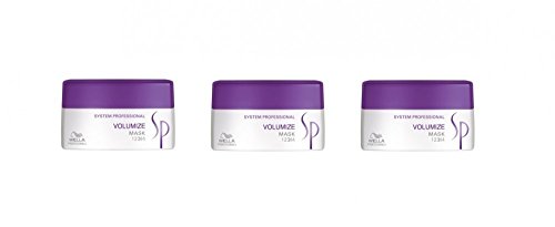 Wella SP volumize Mask 3 x 200 ml para pelo cabello fino Sistema Professional Care de Kur