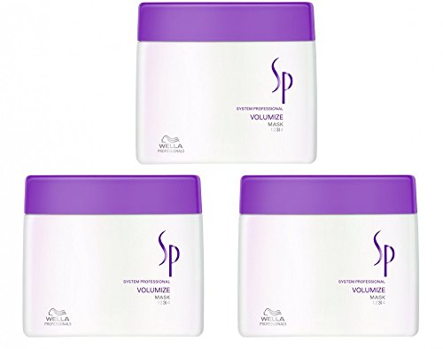 Wella SP volumize Mask 3 x 400 ml para pelo cabello fino Sistema Professional Care de Kur