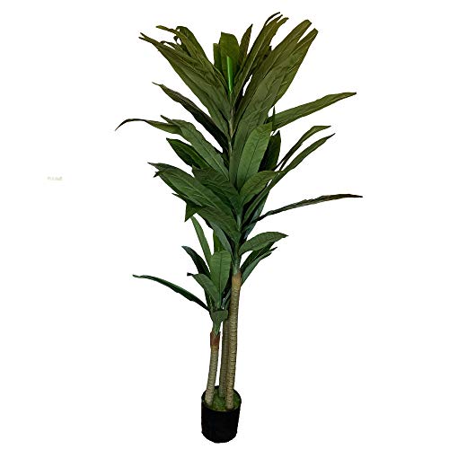 Wellhome Planta Tronco de Brasil Artificial de 190 cm de Altura con Maceta