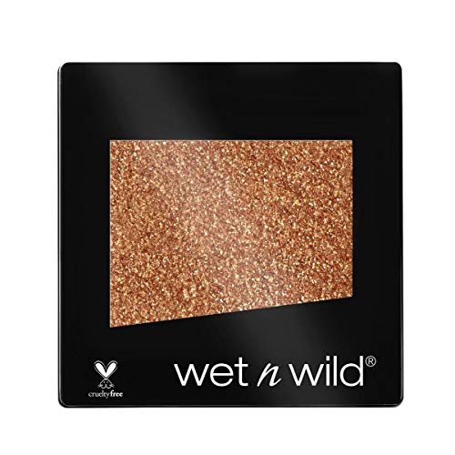 Wet n Wild - Color Icon Glitter Eyeshadow Single - Sombra de Ojos Brillante con una Fórmula Hidratante y Textura Sedosa, Glitter Maquillaje Profesional - Vegan - Color Brass