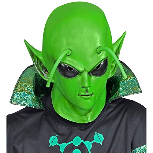 WIDMANN 01024 Alien - Máscara de cabeza completa, unisex, color verde, talla única