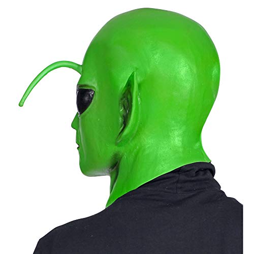 WIDMANN 01024 Alien - Máscara de cabeza completa, unisex, color verde, talla única