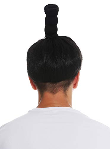 WIG ME UP- 68619-P103 Peluca Halloween Carnaval Hombres Mujeres samurái Chino japonés espadachín