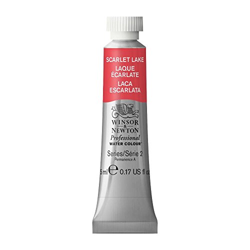 Winsor y Newton - Acuarela Profesional, laca escarlata, tubo 5 ml