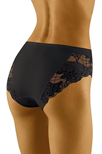 Wolbar Braguita con Encaje para Mujeres WB408, Negro,XL