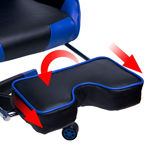 WOLTU Racing Silla, Gaming Silla de Escritorio Silla Oficina Silla de Ordenador Silla giratoria de Oficina Ajustable Silla Azul BS14bl