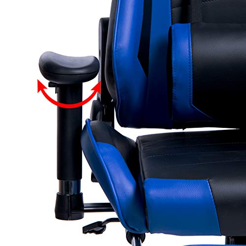 WOLTU Racing Silla, Gaming Silla de Escritorio Silla Oficina Silla de Ordenador Silla giratoria de Oficina Ajustable Silla Azul BS14bl