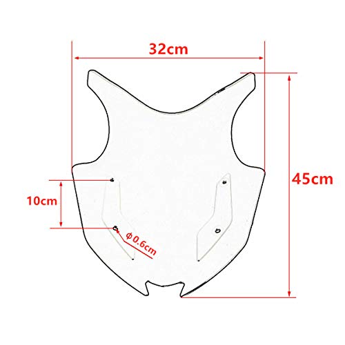 XMT-MOTOR Parabrisas de Motocicleta Adecuado para Kawasaki Ninja 1000 ZX1000 Z1000SX 2017-2019 Negro