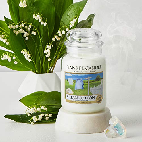 Yankee Candle vela en tarro mediano, Algodón blanco