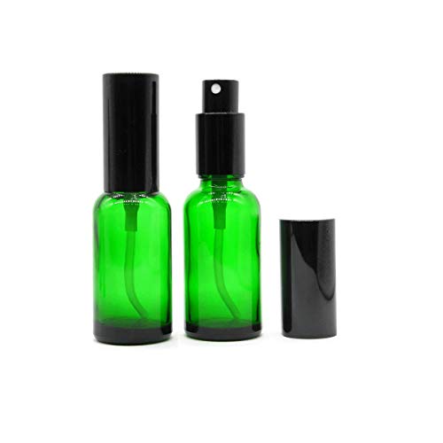 Yizhao Verde Pulverizador Cristal 30ml, Glass Spray Bottles con [Atomizador],para Aceites Esenciales, Mezclas de Aromaterapia, Perfumes, Masajes, Líquidos Químicos, Farmacéutico– 6Pcs