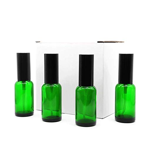 Yizhao Verde Pulverizador Cristal 30ml, Glass Spray Bottles con [Atomizador],para Aceites Esenciales, Mezclas de Aromaterapia, Perfumes, Masajes, Líquidos Químicos, Farmacéutico– 6Pcs