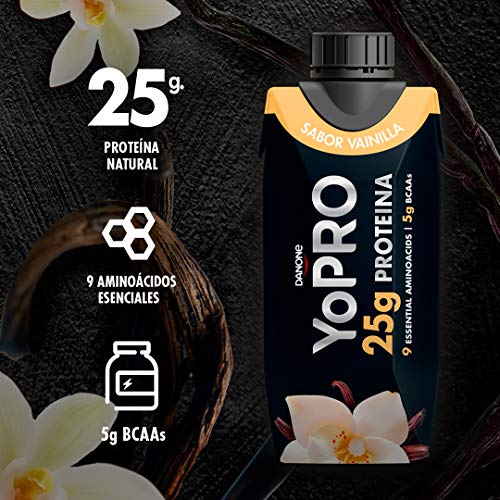 YoPRO Pack 8 unidades batido 25G de Proteína sabor vainilla de 330 ml - Total 8 x 330 ml