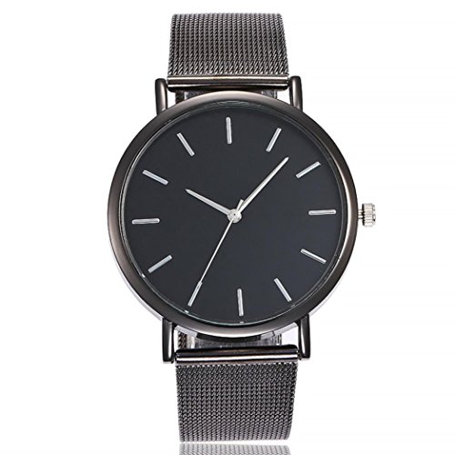 ZARLLE CláSico Mujer Damas Chica Unisex Reloj De Pulsera De Cuarzo De Acero Inoxidable, Casual Banda De Acero Inoxidable Reloj De Cuarzo Analogico Reloj Correa De Marmol (Talla única, Negro)