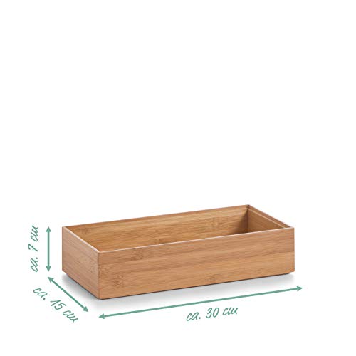 Zeller 13333 Caja para Poner Orden, Madera, Marrón, 30x15x7 cm