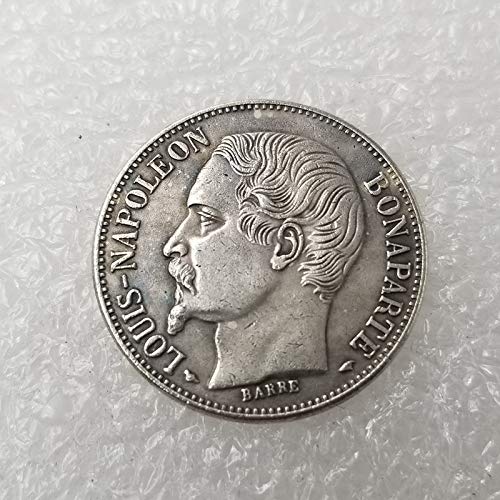 1852,Francia,un Franco,Moneda de Colección,Moneda Conmemorativa,Napoleón Iii,Gabinete de Exhibición,2 Piezas Moneda de Decisión/Plata / 2 Piezas