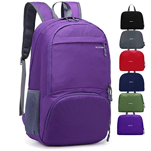 30L ligero Packable mochila, mrplum Unisex Durable resistente al agua práctico mochila para viajes y deportes al aire libre (Púrpura)