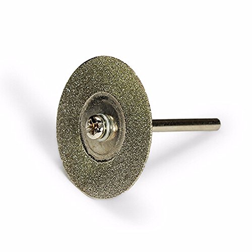 32 piezas de corte con diamante de Dremel Rotary. Minihojas en forma de disco para sierra. 16/20/22/25/30/40/50/60 mm. Herramientas para piedras preciosas, cristal o piedra (incluye 4 ejes de torno)