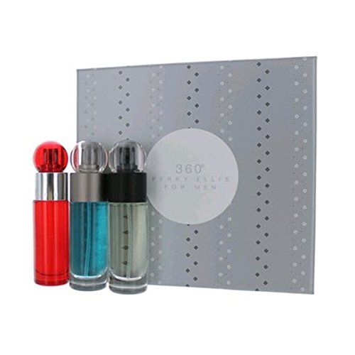 360 por Perry Ellis para hombres – 3 piezas Set de regalo 360 1 oz EDT Spray, 360 rojo 1 oz EDT Spray, Reserva 1 oz EDT