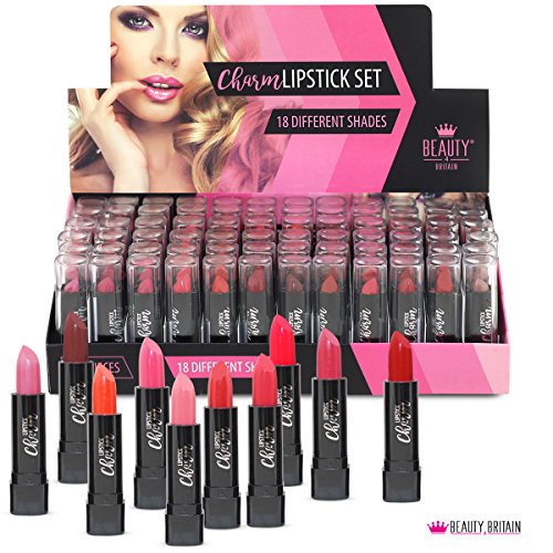 72 x LÁPIZ LABIAL LIPSTICK SET MUCHAS DIFERENTES TONOS CAJA DE PANTALLA DE LUJO DE TAMAÑO COMPLETO AL POR MAYOR