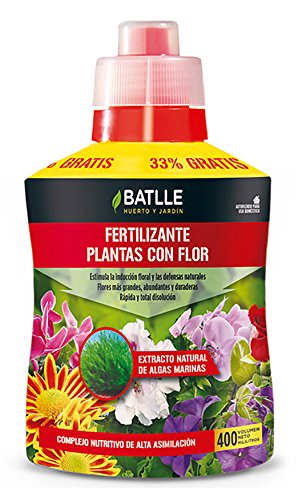 Abonos - Fertilizante Plantas con Flor Botella 400ml - Batlle