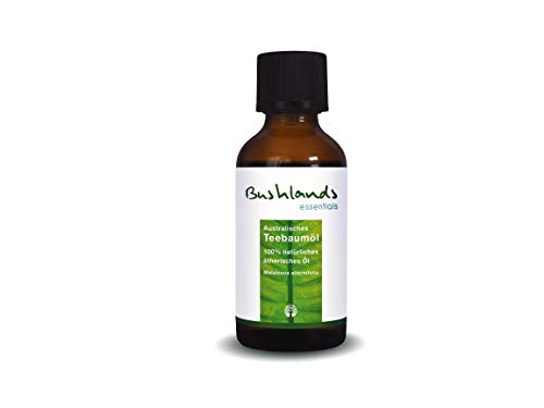 Aceite del árbol del té Bushlands Essentials 100 % natural (Melaleuca alternifolia), 50 ml