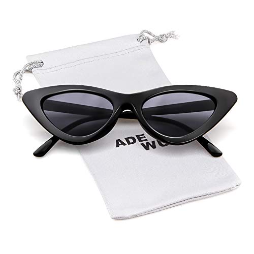 ADEWU Gafas de sol ojo de gato gafas de protección para niñas mujeres, estilo vintage Gafas de sol retro de Kurt Cobain