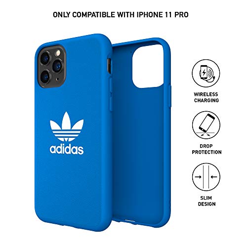 adidas Custodia Originals Compatibile con iPhone 11 Pro, Cover Protettiva per Telefono in TPU con Stampa - BLU