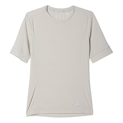 adidas T-Shirt SN S/S W Camiseta-Mujer, Beige (Talco), S