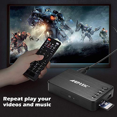 AGPTEK Media Player HDMI VGA Video Player USB OTG SD AV TV AVI RMVB