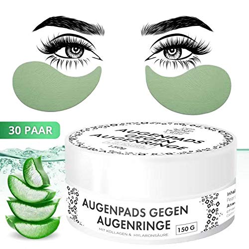 Almohadillas para los ojos contra las ojeras de Thompson & Wood elimina bolsas y arrugas de aloe vera (30 pares)