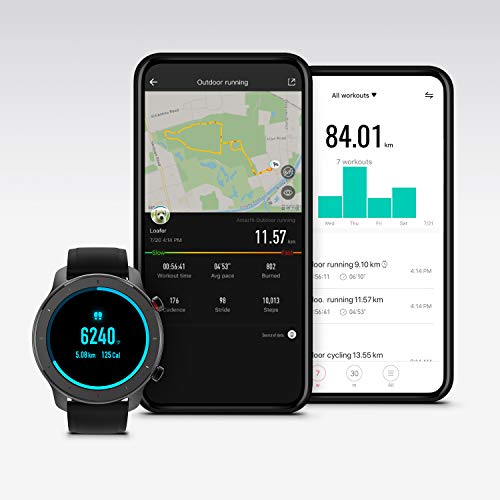 Amazfit GTR 42mm - Reloj Inteligente con frecuencia cardíaca y Seguimiento de Actividad, batería de Larga duración, Blanco