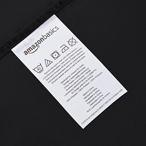 AmazonBasics FLT, Hoja de Microfibra,275 x 275 + 10 cm, Negro