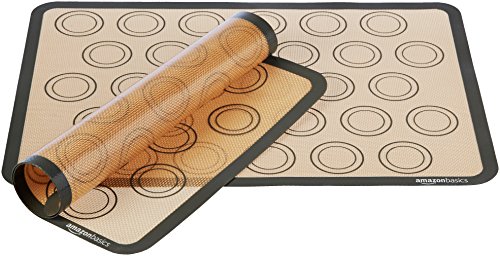 AmazonBasics - Tapete de silicona para hornear macarons, juego de 2 unidades