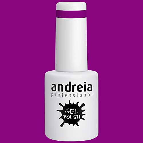 Andreia Esmalte de Uñas de Gel Semipermanente - Color 266 Púrpura - Sombras de Gris - 10,5 ml