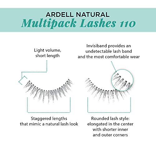 Ardell 110, Lashes, Multipack, 4 Pares de Pestañas