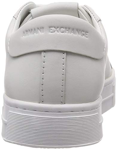 Armani Exchange Cow Leather Lace Up Sneaker, Zapatillas para Mujer, Blanco (White + White A222), 41 EU