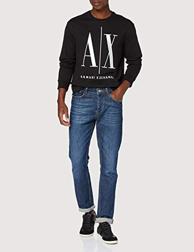 Armani Exchange Icon Sweat Sudadera, Negro (Black 1200), X-Large para Hombre