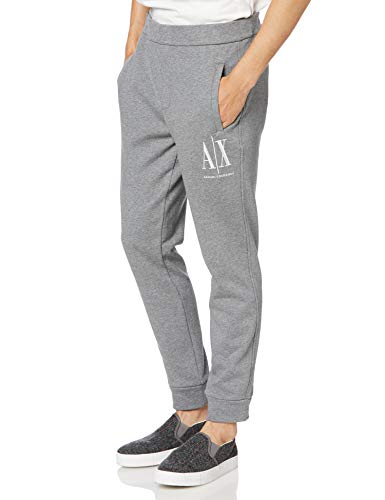 Armani Exchange Icon Tracksuit Bottom Pantalones de Deporte, Gris (Bc09 Grey 3930), 48 (Talla del Fabricante: Small) para Hombre
