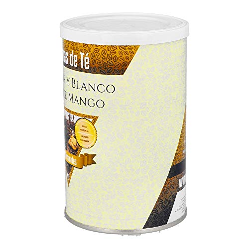 Aromas de Té - Té Verde Sencha y Blanco Pai Mu Tan Sorbete de Mango en Bolsitas con Trozos de Mango, Trozos de Coco y Capullos de Rosas, 20 Pirámides