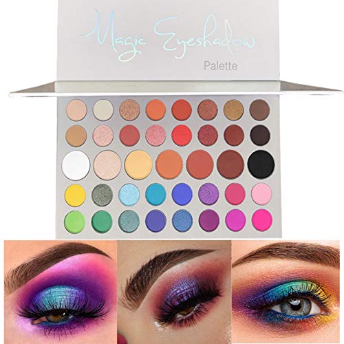 ARTIFUN Paleta de Sombra de Ojos de 39 Colores Impermeable a Prueba de Manchas Fácil de Colorear Brillo Sombra de Ojos mate