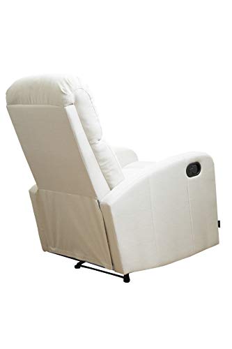 Astan Hogar Confort Plus Sillón Relax, Tela, Crema, Compacto