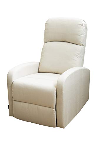 Astan Hogar Confort Plus Sillón Relax, Tela, Crema, Compacto